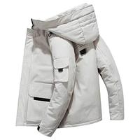 JEEP SPIRIT 羽绒服男冬季短款工装外套加厚袄子宽松防寒服 黄色 2XL(140斤-160斤)