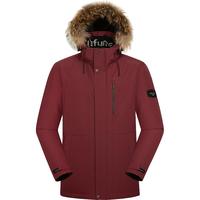 LAFUMA乐飞叶羽绒服男 户外防泼水650蓬鹅绒派克外套 LMJU3DH05 深红色DR 175/96A(48)