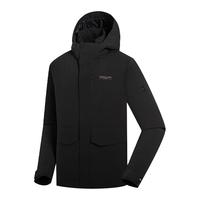 NORTHLAND 诺诗兰 秋冬男士连帽防泼羽绒服户外通勤出游保暖鹅绒外套NDJDT5604S 纯黑色   180/XL