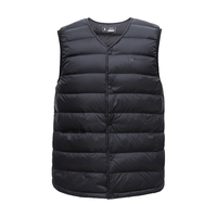 君羽户外羽绒马甲800蓬鹅绒保暧背心短款防寒保暖时尚 B51003 男款-宝蓝 m