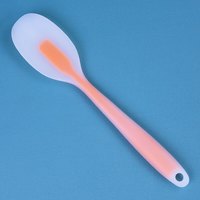 妙普乐成人硅胶勺子食品硅胶勺子大人吃饭硅胶勺小号铲宝宝小学生专用吃 半透勺