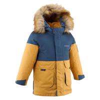 DECATHLON 迪卡侬 秋冬保暖防水外套派克大衣户外防风棕黄色96-102cm3-4岁4246889