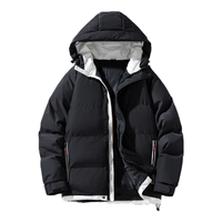 GLM森马集团品牌棉服男连帽冬季韩版潮流棉衣户外防寒保暖男装外套 黑色 XL(120斤-140斤)