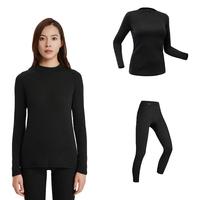 迪卡侬(DECATHLON)保暖内衣男女秋衣秋裤速干防寒滑雪上衣裤子套装- BL 100 SKI100 女士-黑色套装 L