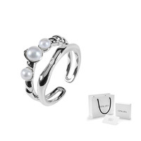 移动端：IDOKAWA 淡水珍珠竹节手饰开口可调节戒指 5.7cm OL2029WW