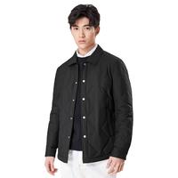 HLA 海澜之家 轻薄羽绒服男士秋冬白鸭绒经典翻领短款夹克外套男