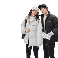 京东京造【高充绒300G】羽绒服短款立领冬加厚外套 黑色 S