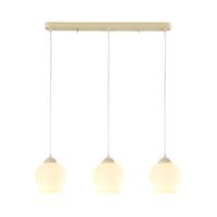 雷士 NVC Lighting欧美轻奢创意吊线led吊灯客厅灯餐厅灯餐桌灯灯具灯饰 静语3头奶油风吊灯【带7瓦光源】