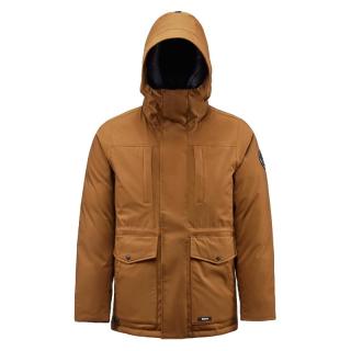君羽户外羽绒服男中长款800蓬白鹅绒连帽加厚防水鹅绒服G52177