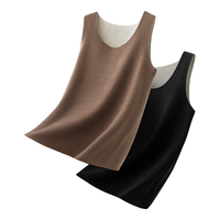 保暖背心男士山羊绒蚕丝无痕裁剪加绒打底保暖内衣