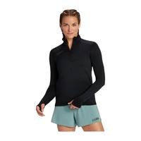 HOKA ONE ONE女士T恤半拉链立领休闲运动秋冬保暖打底上衣1135053 BLACK BLACK M