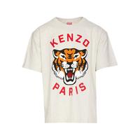 KENZO/高田贤三 潮牌经典卡通虎头男士时尚短袖圆领T恤 FE58TS0064SG 灰色 93 XS