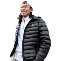 KAILAS凯乐石轻薄羽绒服短款保暖内胆户外连帽修身外套男款