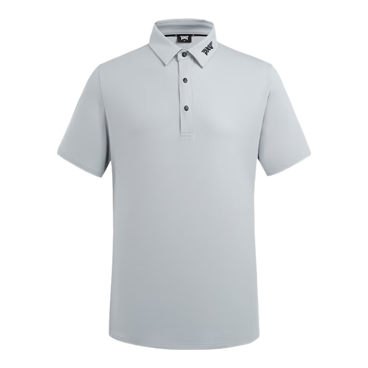 PXG高尔夫服装潮牌男士短袖 24golf透气速干T恤舒适运动polo衫 灰色 M（尺码偏大拍小一码）