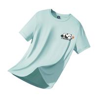 真维斯（JEANSWEST）冰丝运动动t恤男短袖夏季速干衣体恤跑步服透气吸汗男士短袖 水绿 枫叶熊猫黑_K M