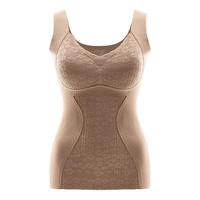 加绒保暖背心女士带胸垫德绒内衣秋冬季低领打底内搭加厚款棉上衣