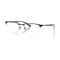 雷朋(RayBan)【2023】雷朋超轻光学镜架舒适半框男女款商务眼镜架0RX6513 3163黑色配银色 单镜框 尺寸55