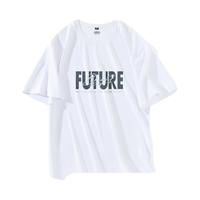 班尼路运动速干T恤男短袖2024夏季防晒轻薄款UPF50+跑步休闲体恤潮 【防晒面料】-白#MB未来蓝 3XL【速干出汗不粘腻】