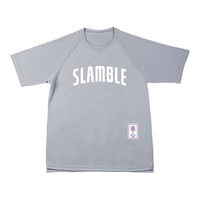 SLAMBLE简版短袖投篮服袖男t恤女速干排汗运动球衣服宽松跑步训练 黑色(白logo) L