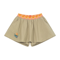 M.Latin/马拉丁童装儿童裤子24夏女大小童假两件腰裙裤牛仔短裤 卡其 90cm