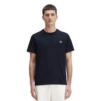 FRED PERRY男士短袖T恤2024夏季休闲圆领纯棉麦穗刺绣潮M1600