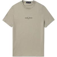 FRED PERRY男士短袖T恤2024夏季休闲宽松字母麦穗刺绣潮M4580