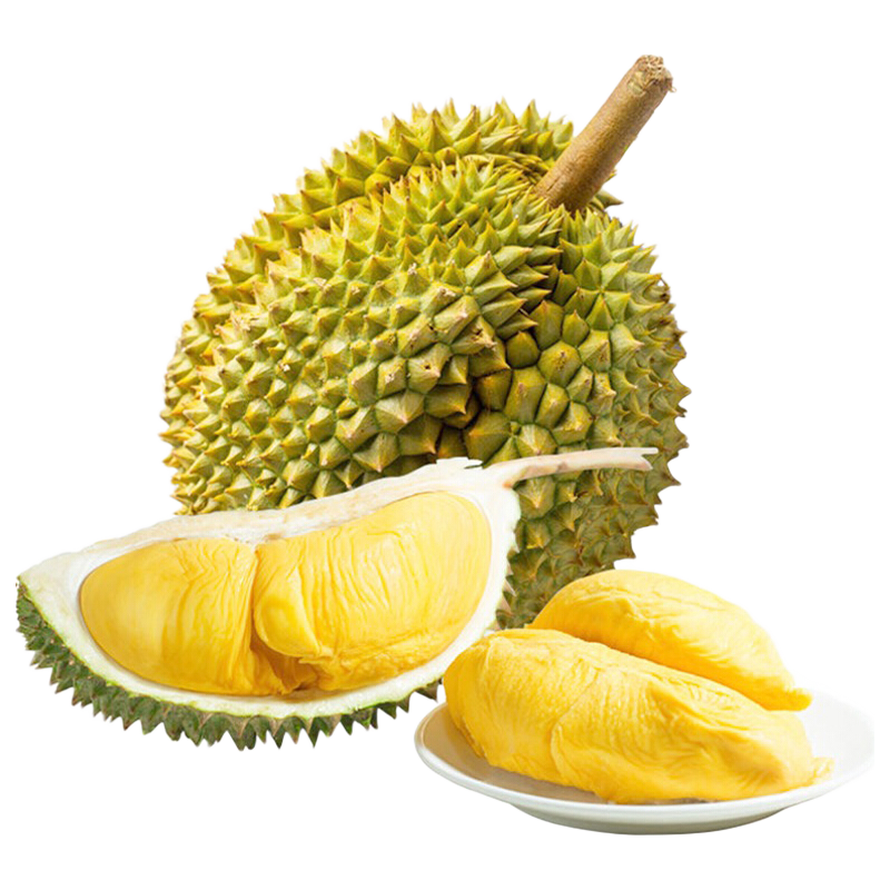  chenmuxiansheng/晨木鲜生 新鲜生鲜 泰国金枕头榴莲  带箱7-8斤(净重6-7斤1-2个) 3.2kg
