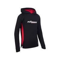 迪卡侬儿童运动卫衣套头衫连帽休闲男童女童篮球保暖加绒秋冬IVJ2轻薄无口袋款_黑10_11岁/141_150cm-4246477