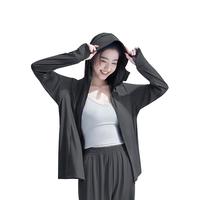 小野和子2024宽松防晒衣女防紫外线风感波粒夏季冰感冰丝透气防晒服A1 【曜石黑】升级双重防晒遮蔽系统 F