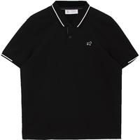 杰克·琼斯（JACK&JONES）polo衫男士2024年夏季合体法斗狗凉感舒适翻领短袖衣服男装 黑色E42 175/96A/M