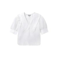 IT GANNI女装大翻领泡泡袖上衣优雅复古合身半袖上衣F86351XN