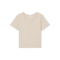 IT American Vintage女装合身短袖T恤舒适基础款纯色圆领内搭