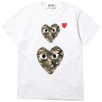 COMME des GARÇONSIT CDG PLAY COMME des GARCONS川久保玲男装短袖T恤迷彩爱心印花