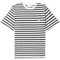 it :CHOCOOLATE女装条纹短袖T恤季时尚宽松半袖1808AUK