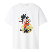 海澜之家短袖T恤男24龙珠联名系列纯棉印花短袖男 185/100A(54)2XL165~180斤 米白花纹(71)