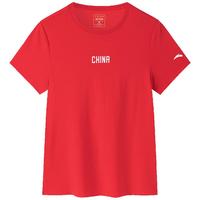 安踏 ANTA【冰丝】短T综训系列科技女短袖年夏季中国印花休闲针织T恤衫