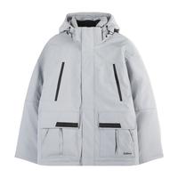 卡宾男装90鸭绒工装羽绒服秋冬街头复古宽松外套男女同款潮H 天蓝色37 48/170/M