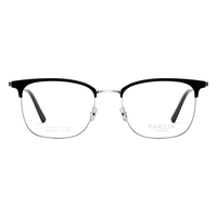 帕森（PARZIN）近视眼镜架 轻盈TR时尚修颜商务眉框上班通勤镜 可配近视 85018 万新镜片1.67防蓝光【600度内】 亮黑色