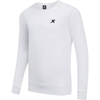 特步（XTEP）【国潮】卫衣男秋季运动服刺绣针织上衣男装宽松休闲圆领长袖套头 黑-常规款 S