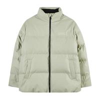 卡宾男装字母满印羽绒服2022秋冬潮宽松仿皮外套街头面包服H 粉绿色08 48/170/M