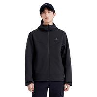 Pioneer Camp【海豹冬季加绒】拓路者户外运动软壳衣男秋季腋下拉链加绒外套 【无腋下拉链-无膜透气柔软】黑色 170/M