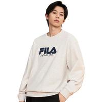 FILA斐乐卫衣男2024秋季加绒套头圆领女宽松针织运动上衣 【加绒版】葡萄酒红-WI 170/92A/M