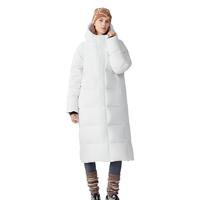 诺诗兰（NORTHLAND）长款羽绒服男女冬季升温保暖620蓬鹅绒外套-20度抗寒加厚面包服 亮白色 180