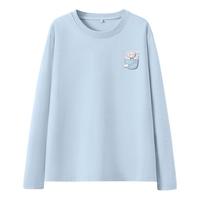 JRP真维斯蓝色高级感t恤女长袖宽松显瘦女装2025春季新款纯棉上衣