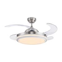 永怡御风隐形风扇灯吊扇灯餐厅风力大变频节能客厅带灯的吊扇 44寸星羽【三色48W+变频6档】 遥控控制(带定时关闭功能)