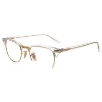 雷朋（RayBan） 眼镜框 男女简约精英魅力商务眼镜架配近视镜片 RX5154 精选 5762-透明金色框 配依视路精视1.56防蓝光镜片