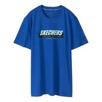 SKECHERS 斯凯奇 Life Style 男士运动T恤 SMLC219M025/002U 航海蓝
