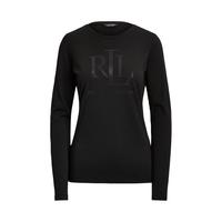 拉夫劳伦RALPH LAUREN 拉尔夫·劳伦 女士圆领长袖T恤 WMLRKNIS6820008 黑色 S