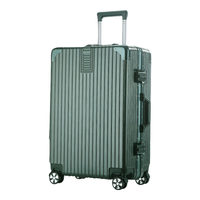 Paul Frank 大嘴猴 拉杆箱 DZH776 复古防刮铝框款 墨绿 28英寸