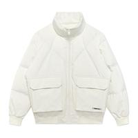 GXG男装 多色羽绒服连帽短款立领时尚潮流休闲舒适 23年热卖 白色立领短款羽绒服GC111020J 175/L